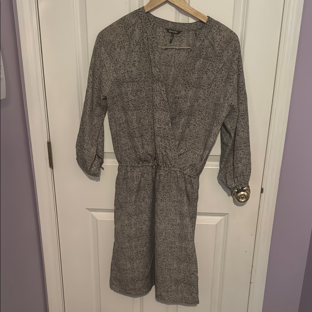 Daisy Fuentes Gray 3/4 Sleeve Cuffed Dress